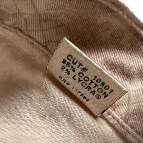 J Brand Capri Romantic Skinny Pants Cream Tan Damask Printed Stretch Women's 25 - Picture 10 of 11